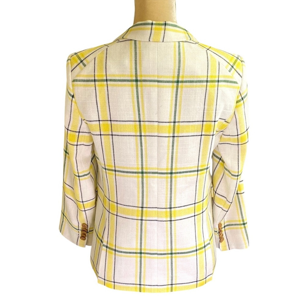 Veronica Beard Schoolboy Windowpane Plaid Blazer … - image 3